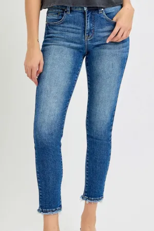 RISEN Tummy Control Mid-Rise Crop Jeans