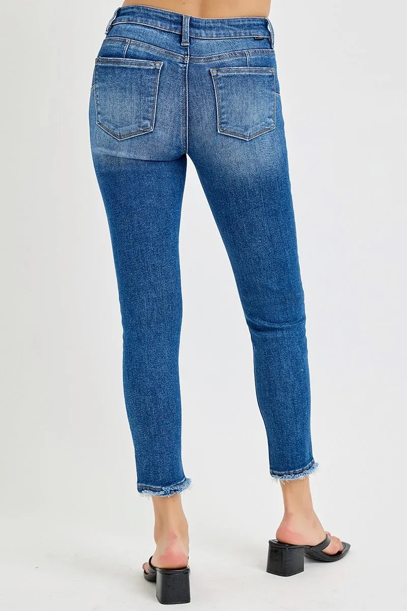 RISEN Tummy Control Mid-Rise Crop Jeans