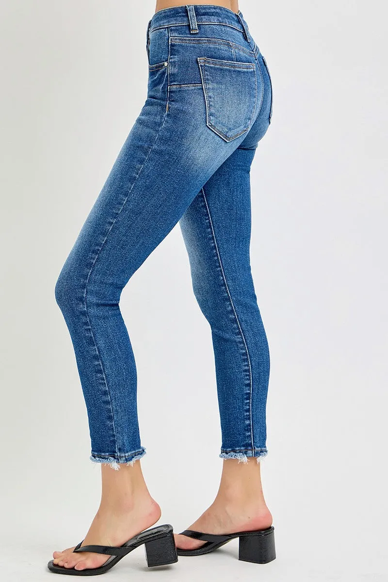 RISEN Tummy Control Mid-Rise Crop Jeans