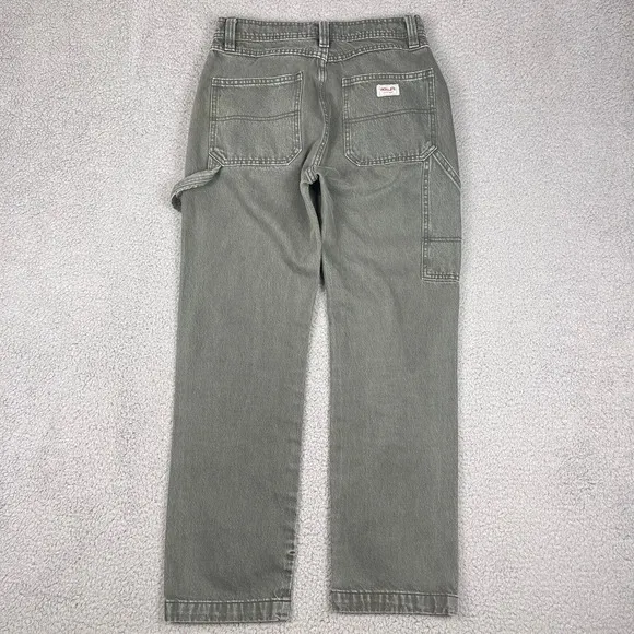 Rolla's Jeans Womens 29x30 Green Straight Leg Vintage Inspired Australian Denim