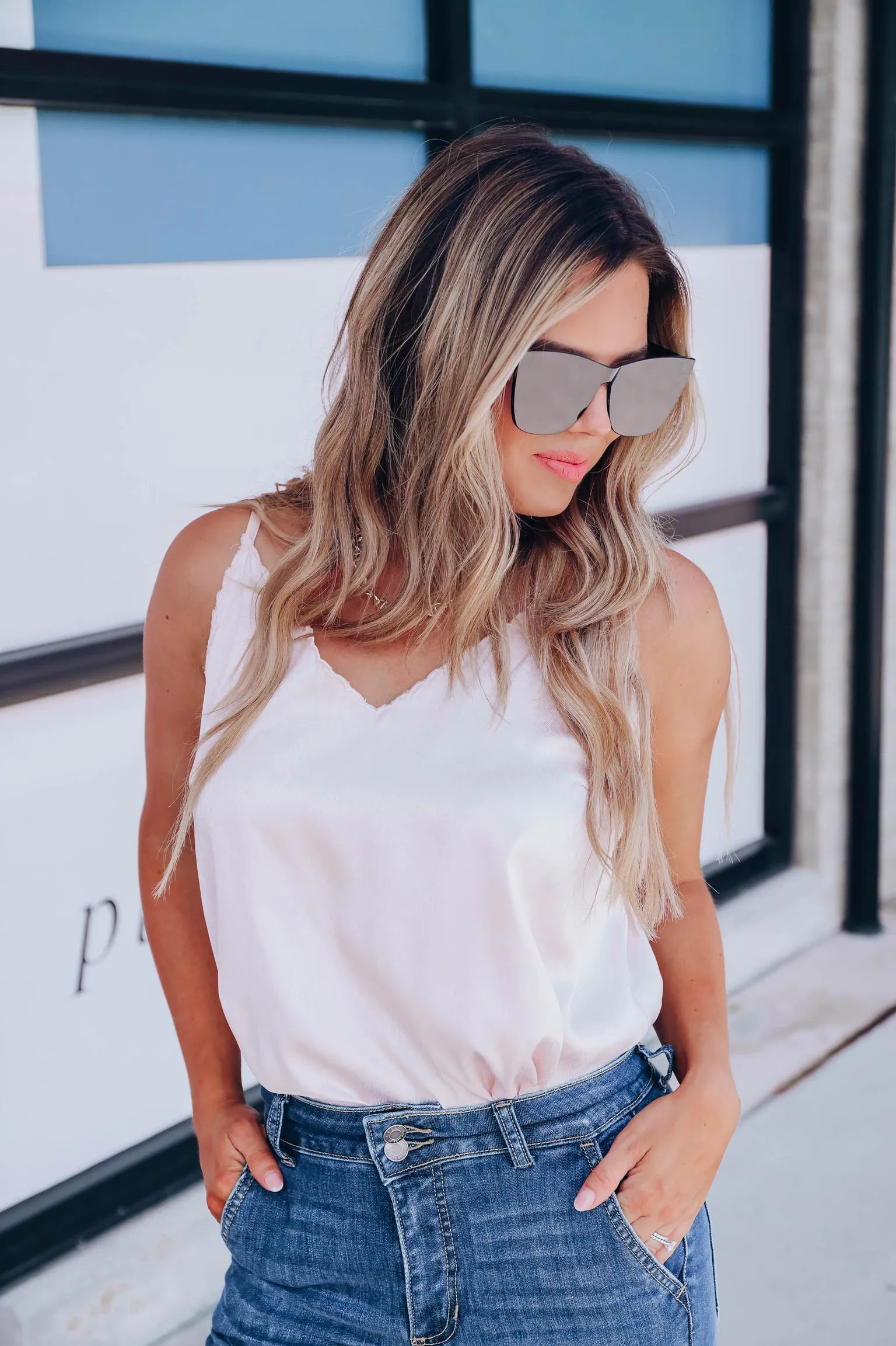 Rose Blush Scalloped Cami