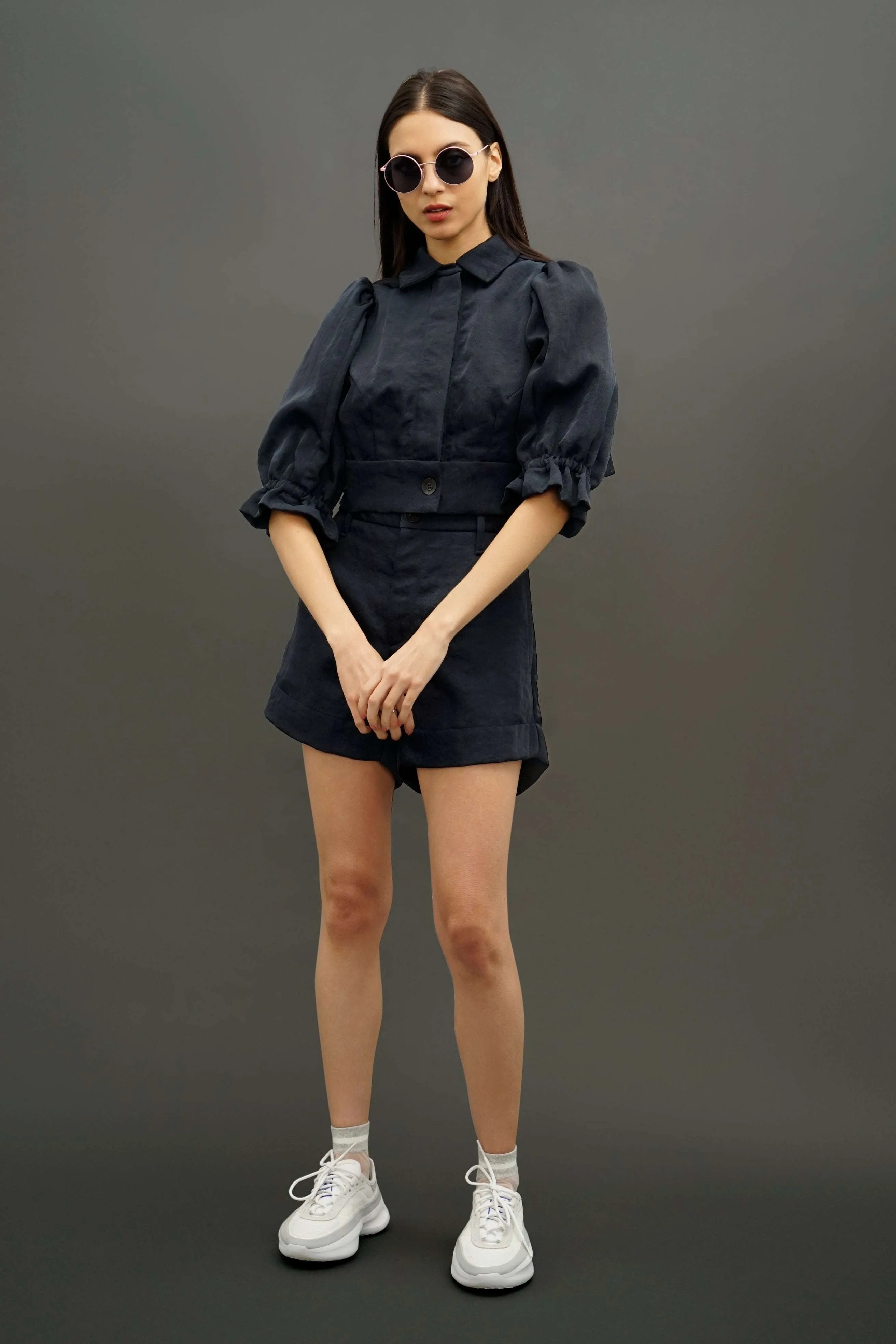Rowana Dramatic Navy Jacket