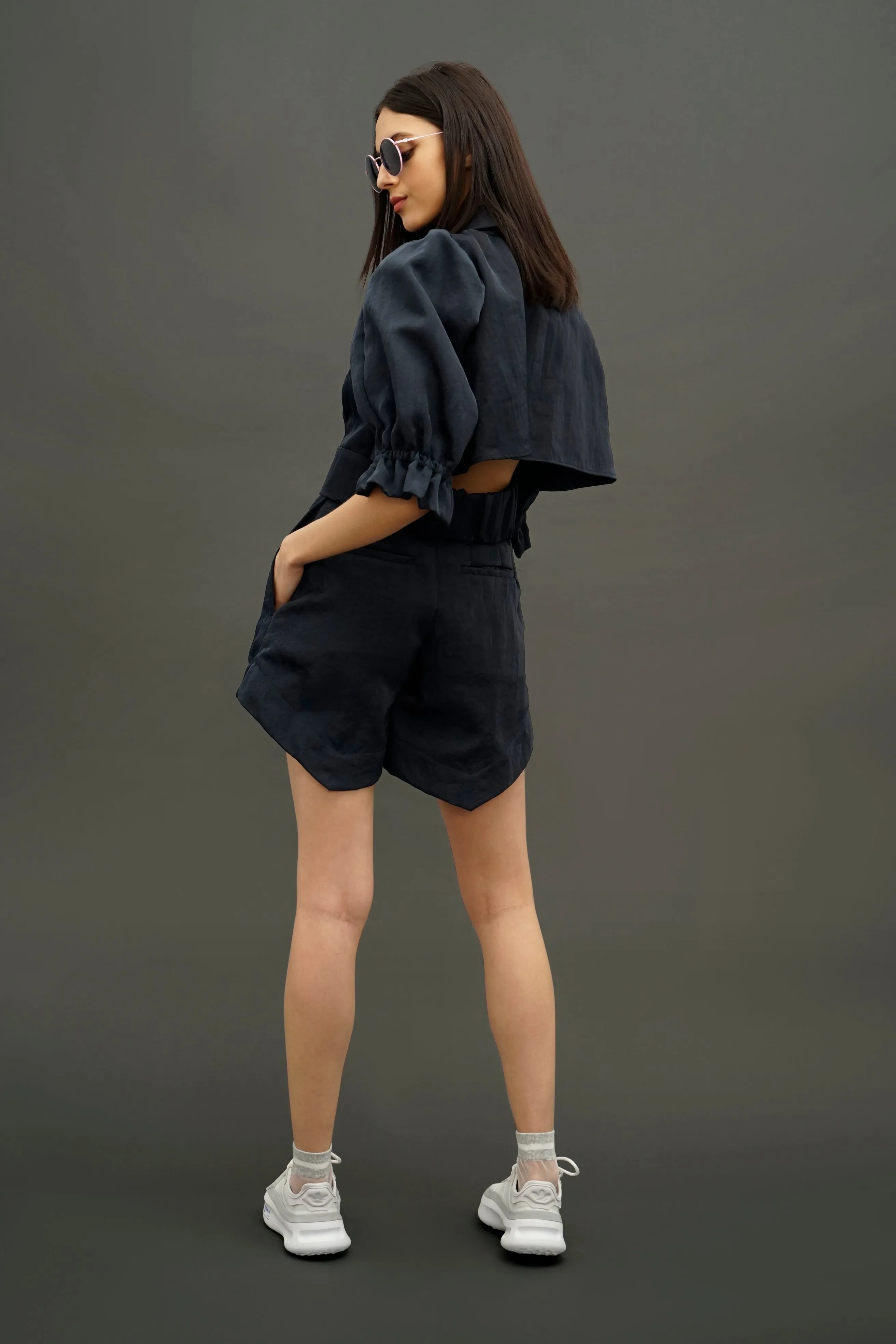 Rowana Dramatic Navy Jacket