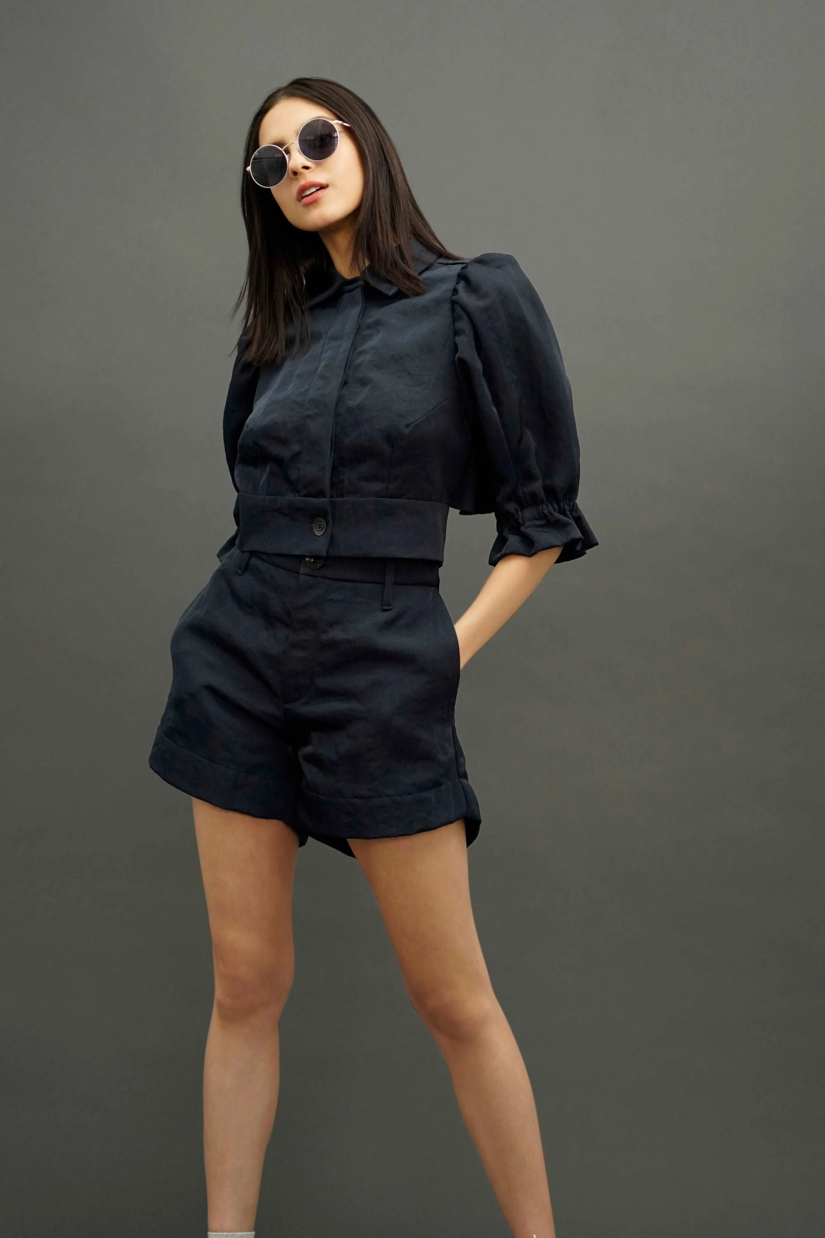 Rowana Dramatic Navy Jacket