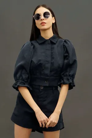 Rowana Dramatic Navy Jacket