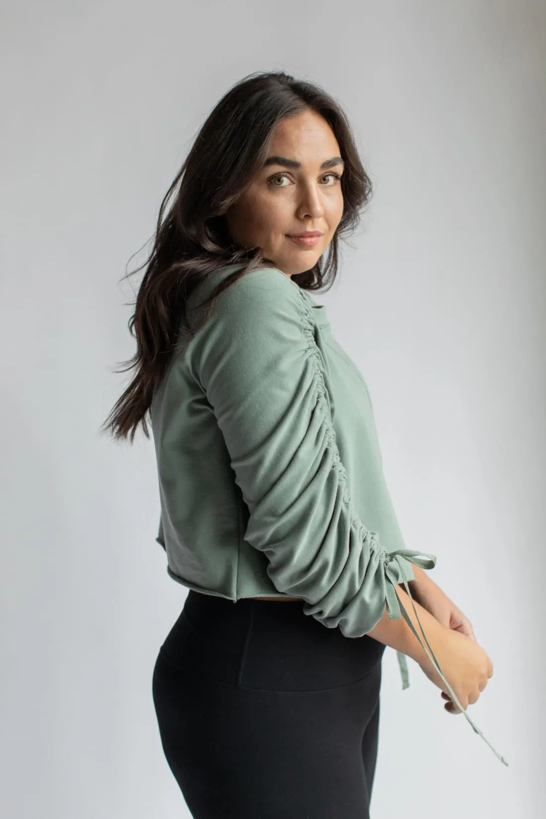 Ruched Sleeve Top