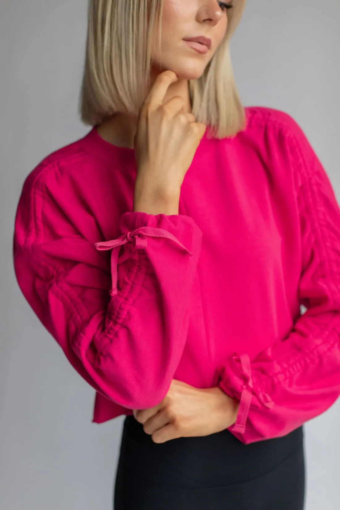Ruched Sleeve Top