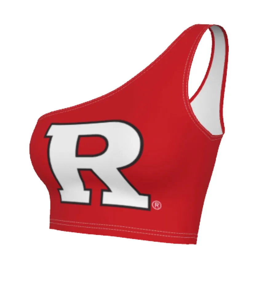 Rutgers Red One Shoulder Top