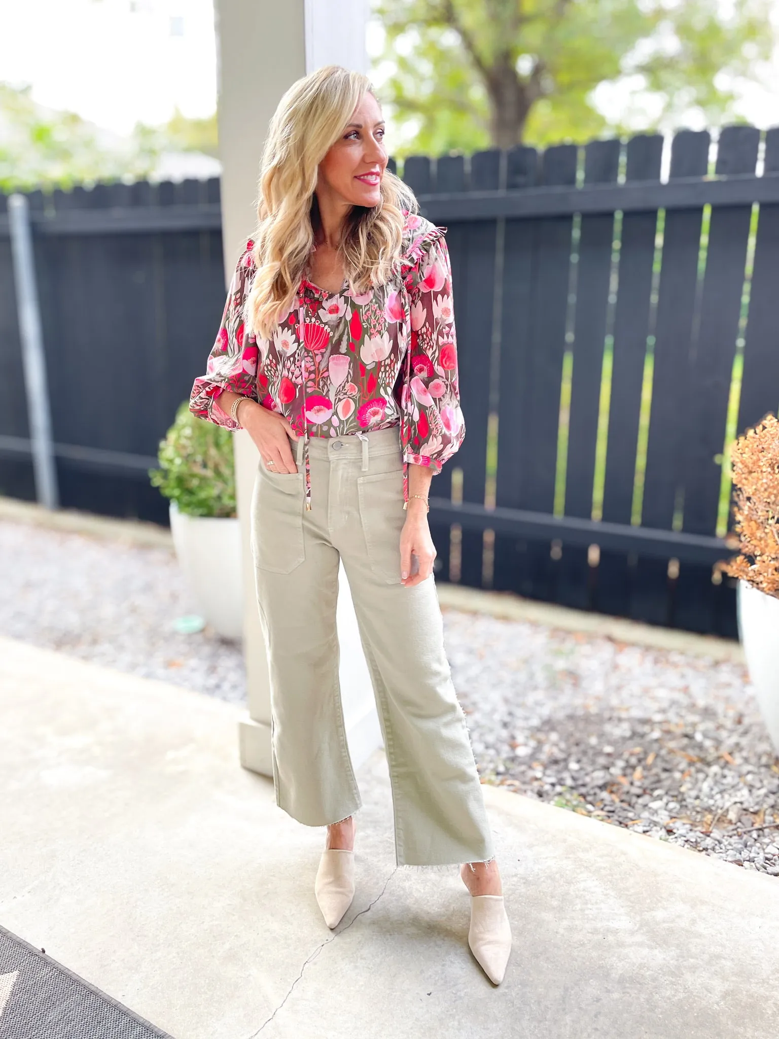 Sage Patch Pocket Jeans