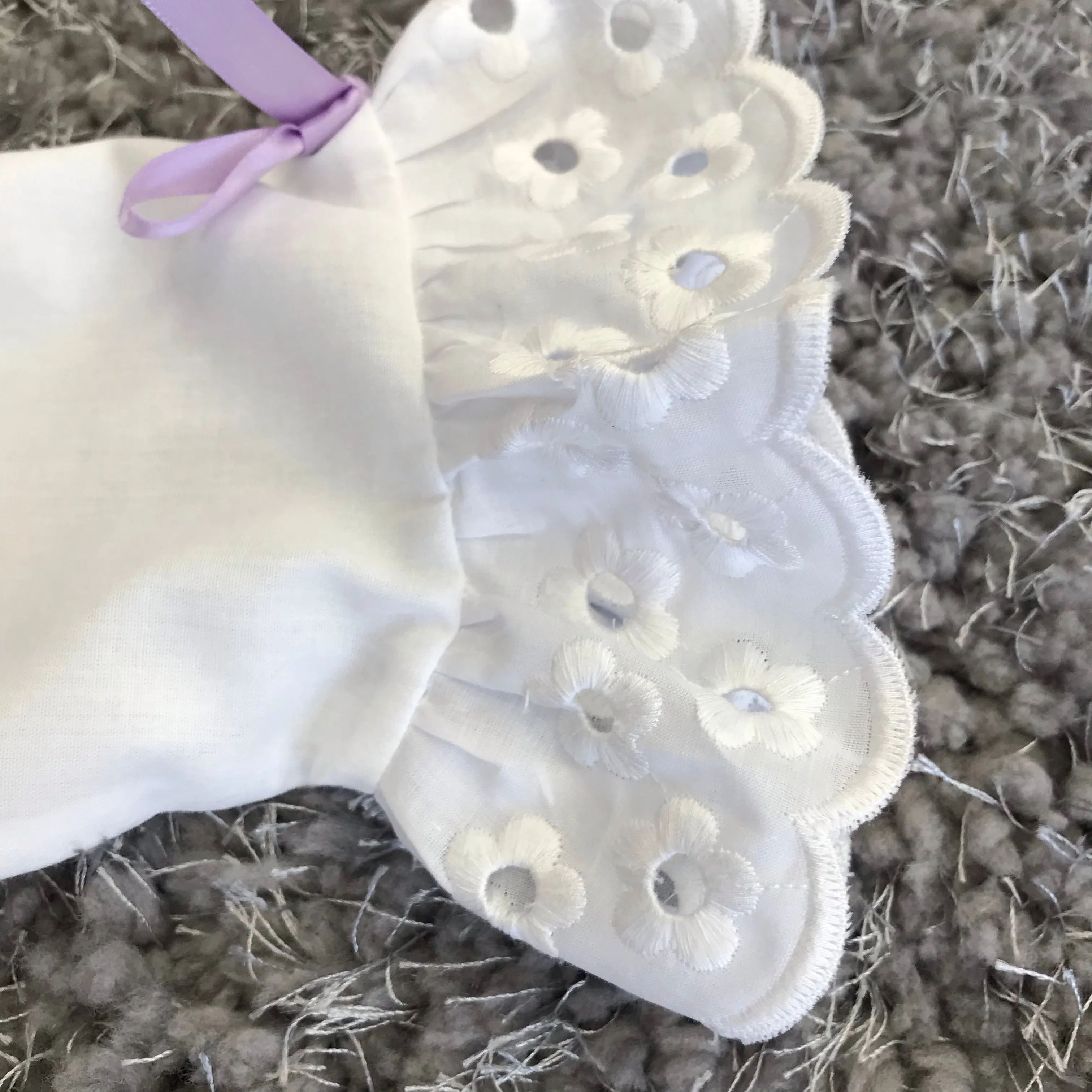 SALERO LENCERIA Lily White & Lilac Girls Dressing Gown - CLEARANCE SALE