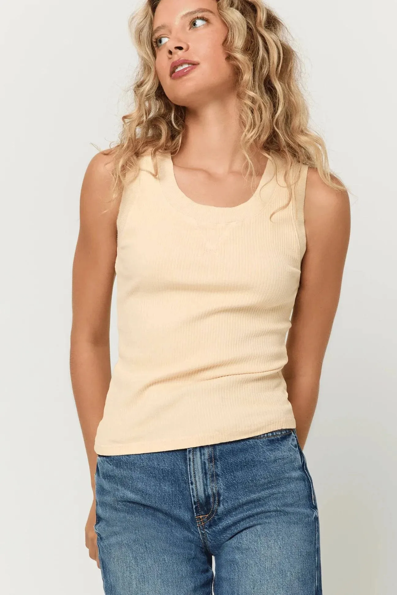 Salgado Rib Ringer Tank by Project Social T |  Meringue