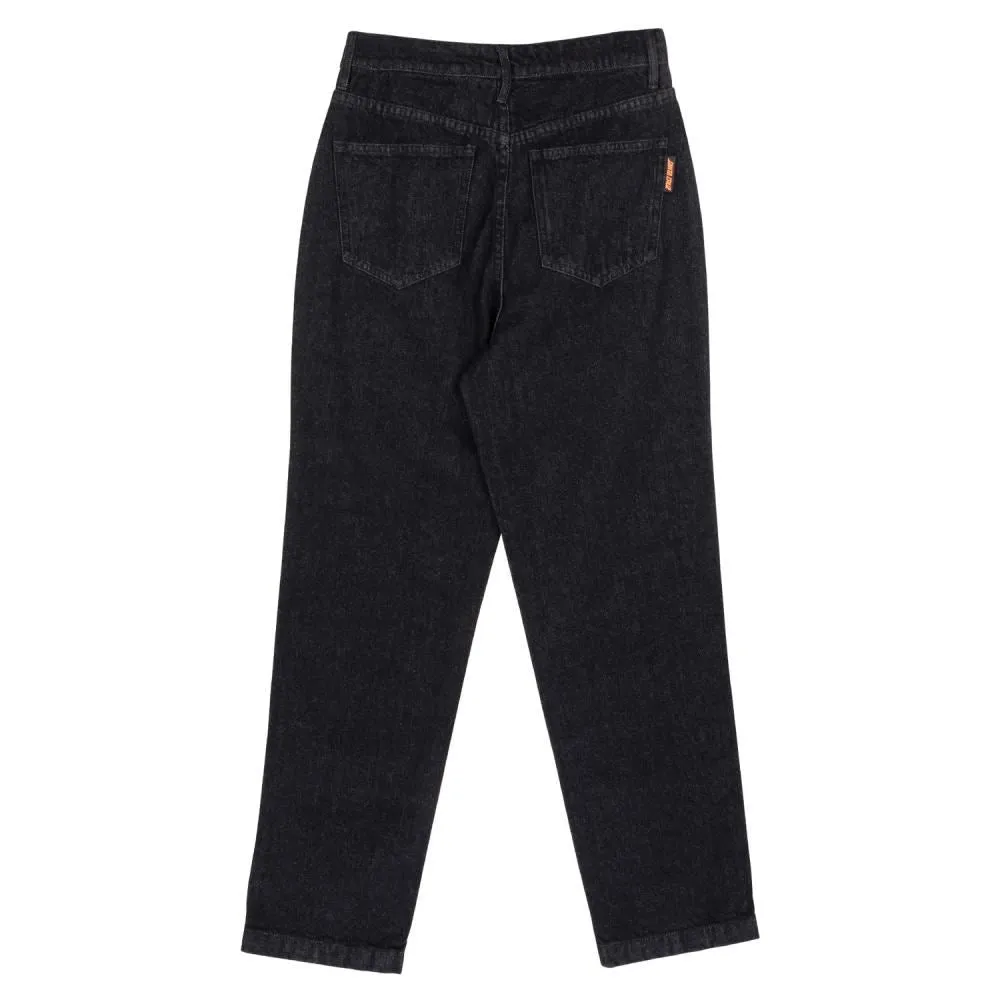 Santa Cruz Womens Pant Classic Dad Jeans - Black Wash Denim