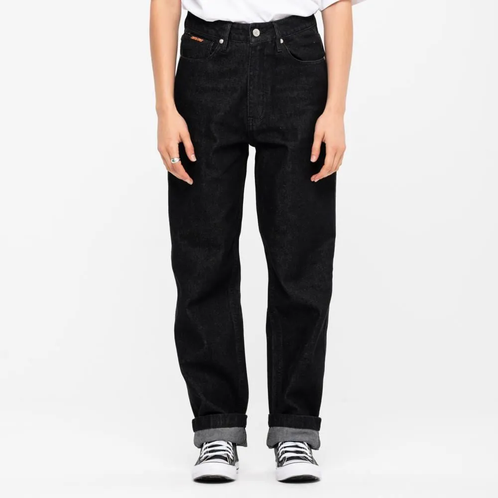 Santa Cruz Womens Pant Classic Dad Jeans - Black Wash Denim
