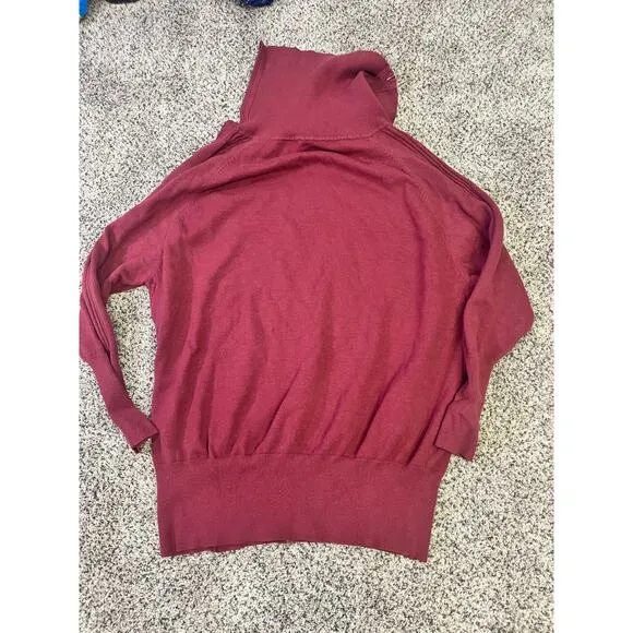 Seraphine Maternity Nursing Pullover Knit Sweater, Mock-Neck Size XXL Berry Red