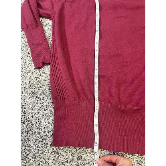 Seraphine Maternity Nursing Pullover Knit Sweater, Mock-Neck Size XXL Berry Red