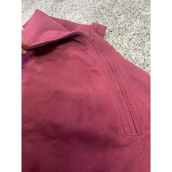 Seraphine Maternity Nursing Pullover Knit Sweater, Mock-Neck Size XXL Berry Red