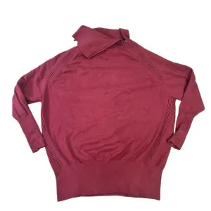 Seraphine Maternity Nursing Pullover Knit Sweater, Mock-Neck Size XXL Berry Red