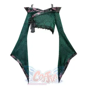 Serpentine Jacquard Off Shoulder Coat