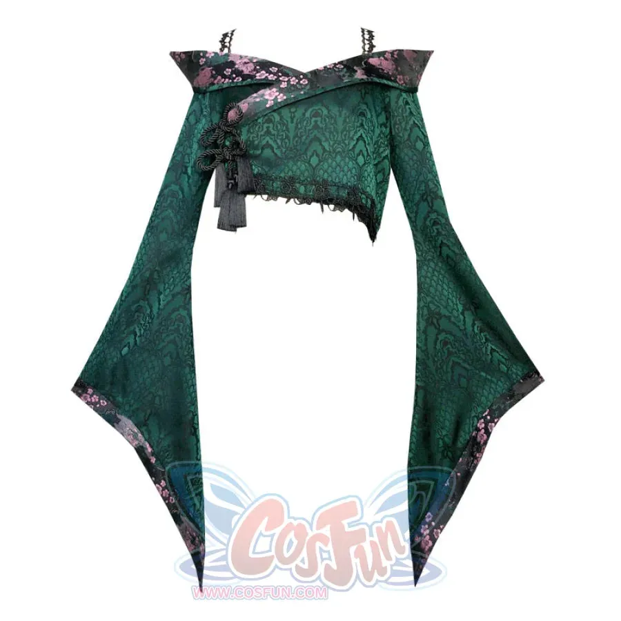 Serpentine Jacquard Off Shoulder Coat