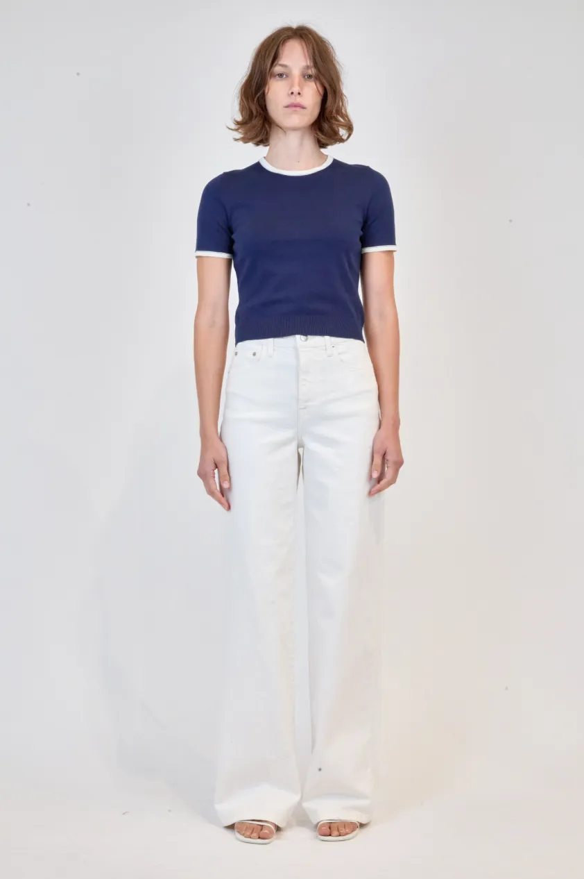 SIMKHAI - Carmen Ringer Knit Tee - Midnight