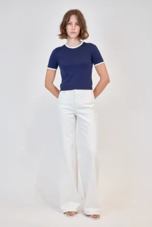 SIMKHAI - Carmen Ringer Knit Tee - Midnight