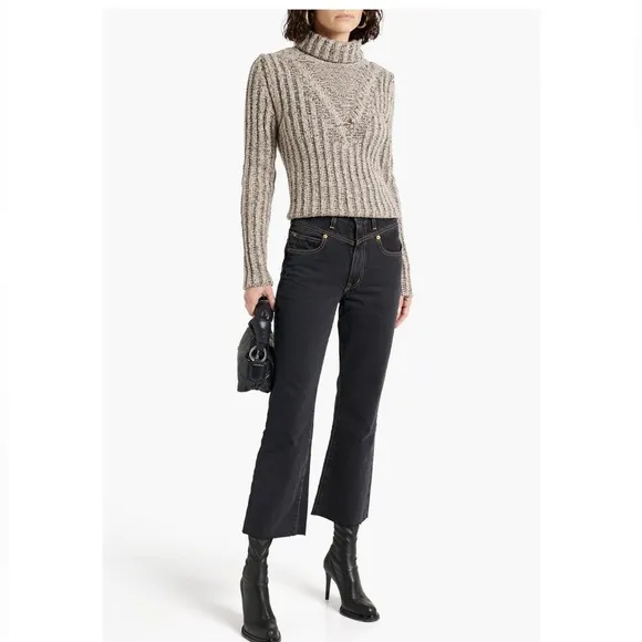 Slvrlake Frankie high rise wide leg kick flare jeans dark wash 30