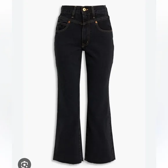 Slvrlake Frankie high rise wide leg kick flare jeans dark wash 30