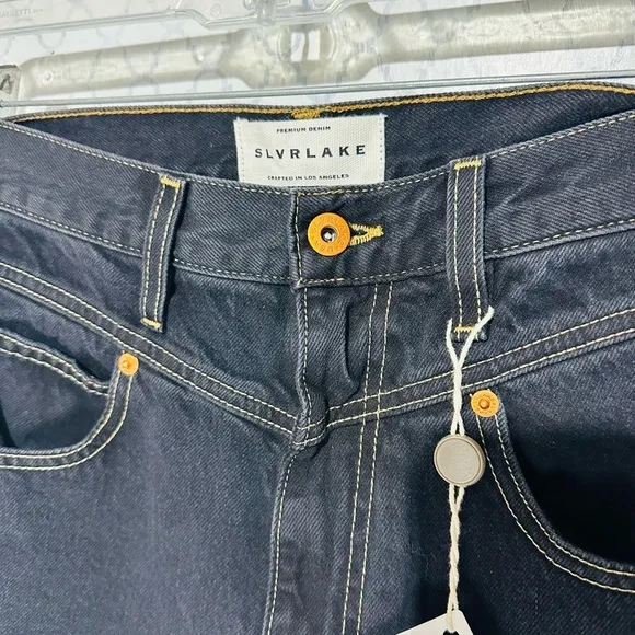 Slvrlake Frankie high rise wide leg kick flare jeans dark wash 30