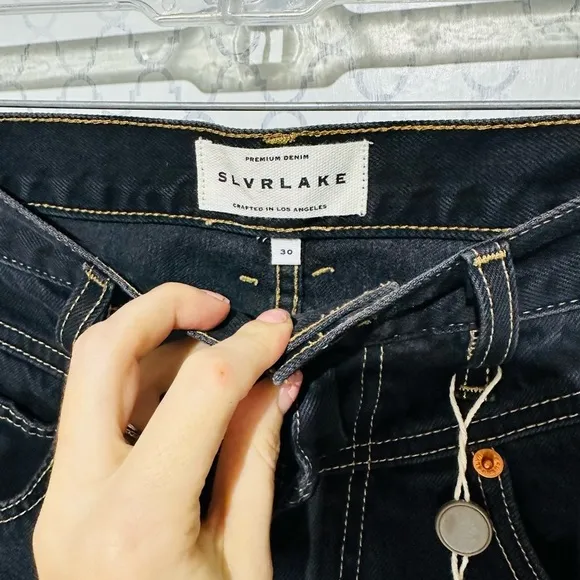 Slvrlake Frankie high rise wide leg kick flare jeans dark wash 30