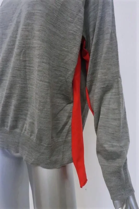 Sofie D'Hoore Sweater Manga Heather Gray Wool Size 40 Contrast-Trim Pullover