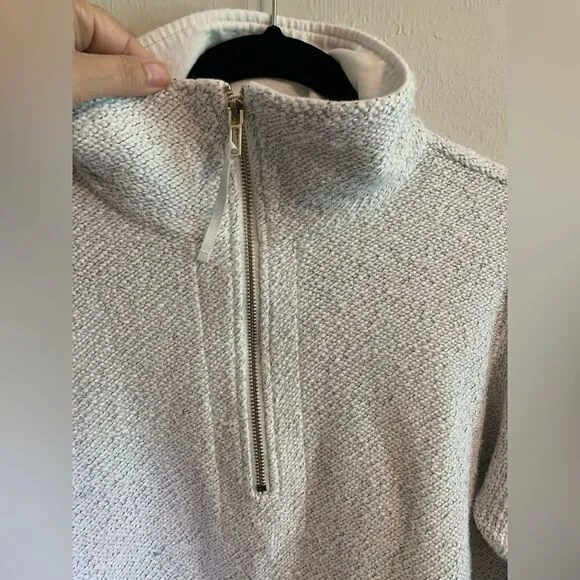 Soft Surroundings Westport Quarter Zip Boucle Pullover Sweater size PL