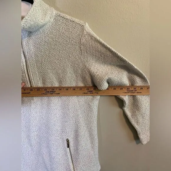 Soft Surroundings Westport Quarter Zip Boucle Pullover Sweater size PL