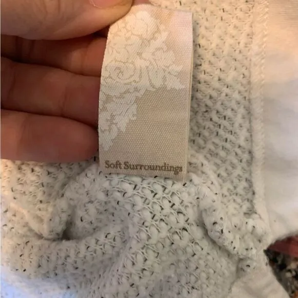 Soft Surroundings Westport Quarter Zip Boucle Pullover Sweater size PL