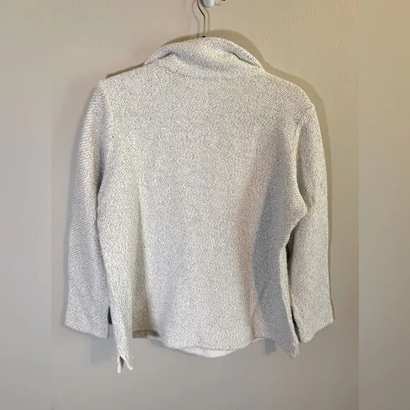 Soft Surroundings Westport Quarter Zip Boucle Pullover Sweater size PL