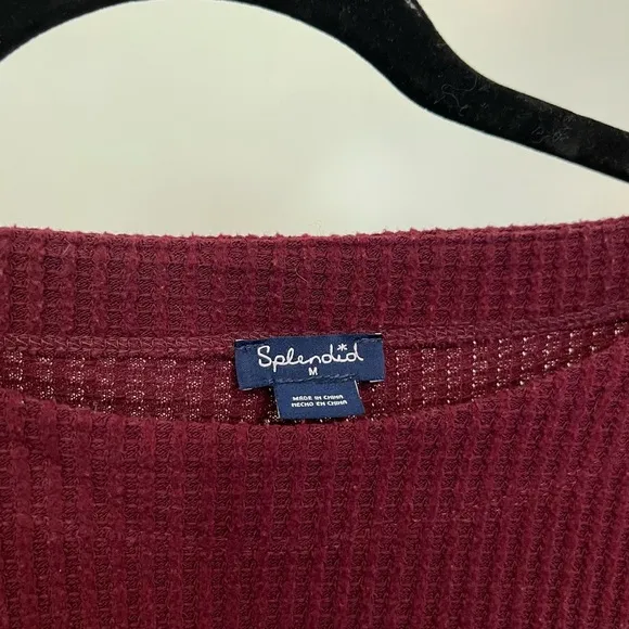 Splendid Womens Long Sleeve Pullover Waffle Knit Sweater Bundle Of 2 Medium