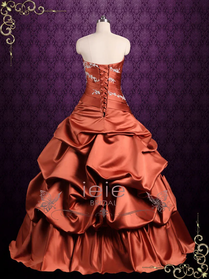 Strapless Formal Prom Evening Dress with Ball Gown Skirt EVIAN