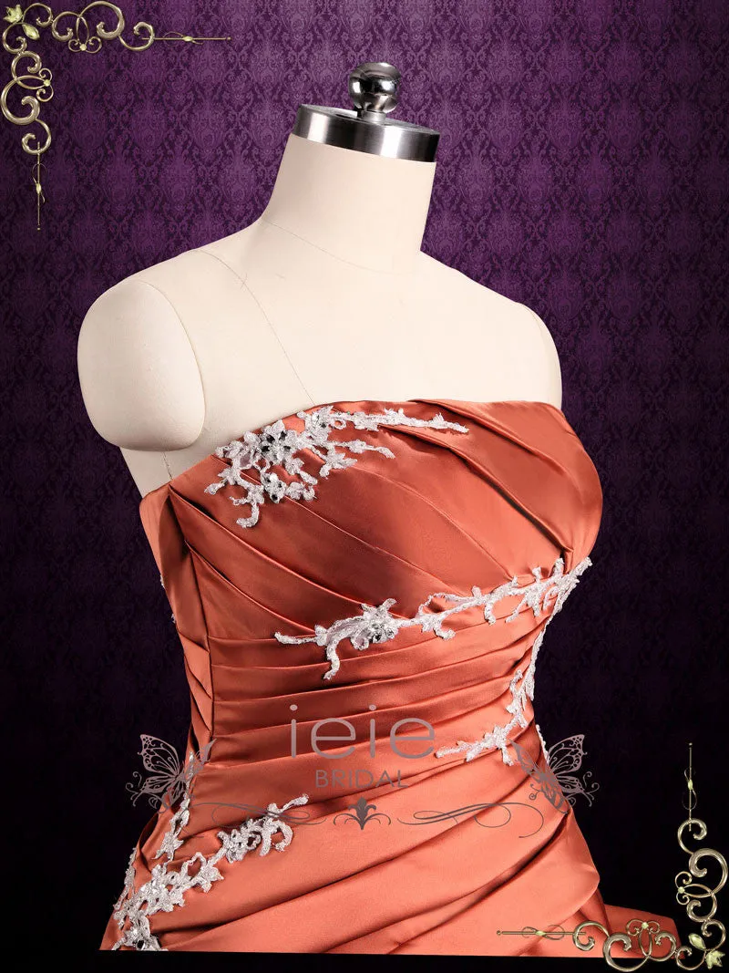 Strapless Formal Prom Evening Dress with Ball Gown Skirt EVIAN