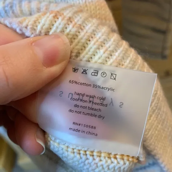 Sundays Anthropologie Multicolored Striped Heathered Sweater Size Extra Small