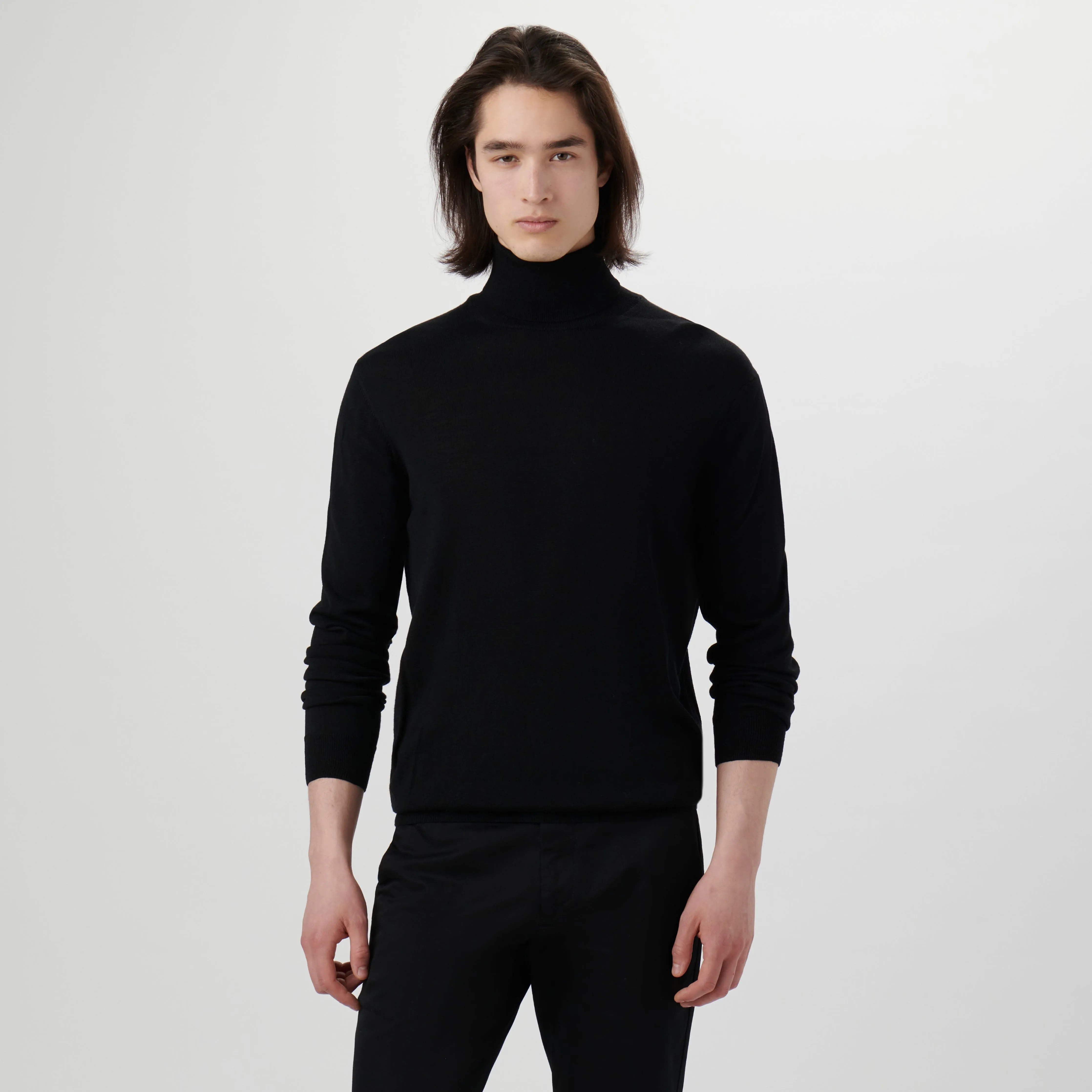 Super Merino Solid Turtleneck Sweater