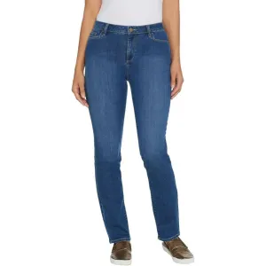 Susan Graver Plus Size High Stretch Denim Fly Front Jeans