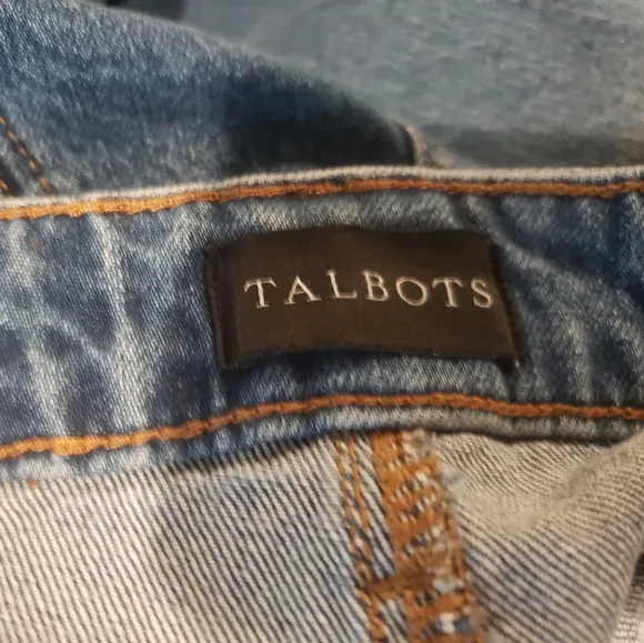 Talbots Wide Leg Crop Jeans Ombre New High Rise Relaxed Cotton Spandex Size 10P