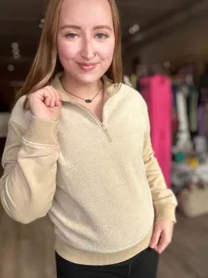 Taupe Vintage Fleece Pullover