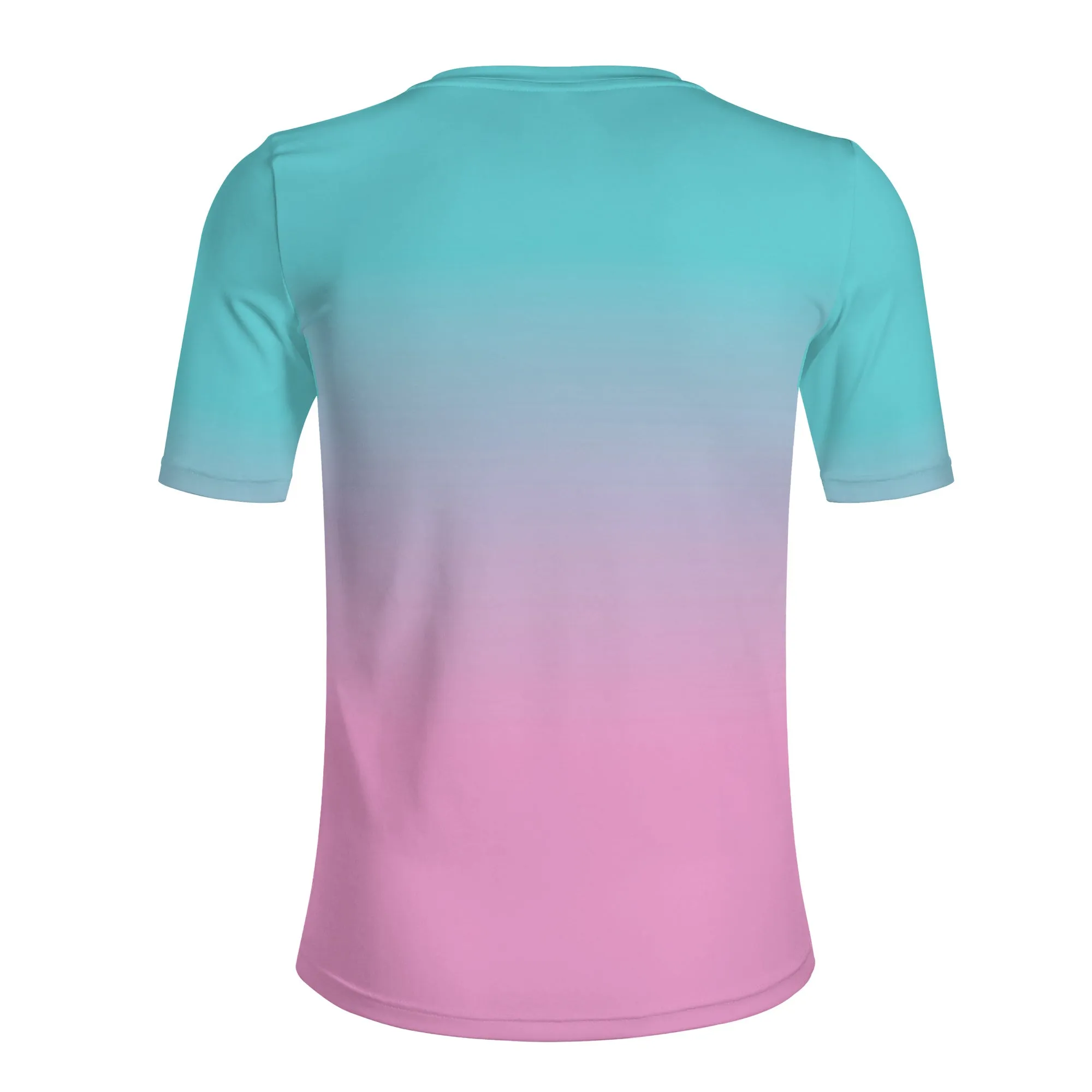 Teal faded to Pink Men's/Unisex All Over Print T-Shirt
