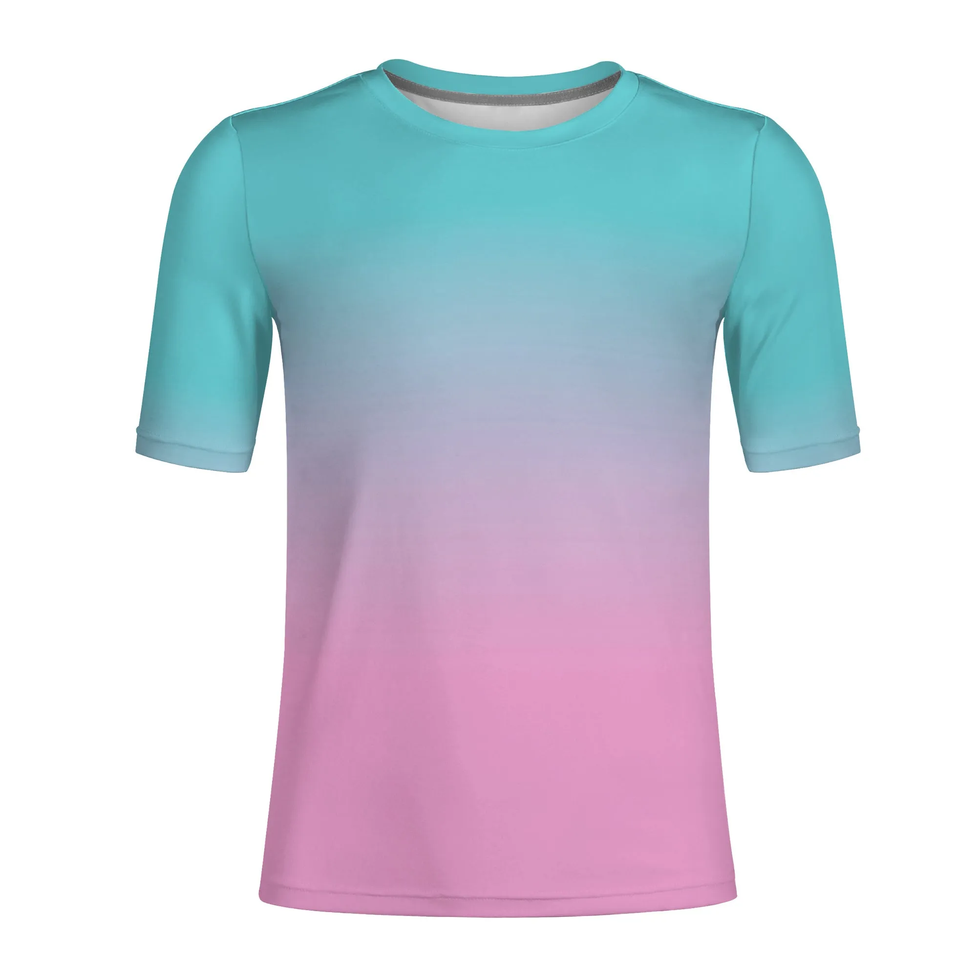 Teal faded to Pink Men's/Unisex All Over Print T-Shirt
