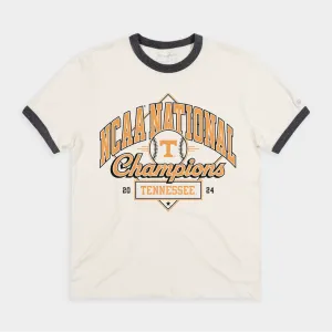 Tennessee Baseball 2024 National Champs Ringer Tee