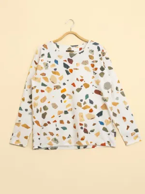 Terrazzo Long Sleeve T-shirt Dames