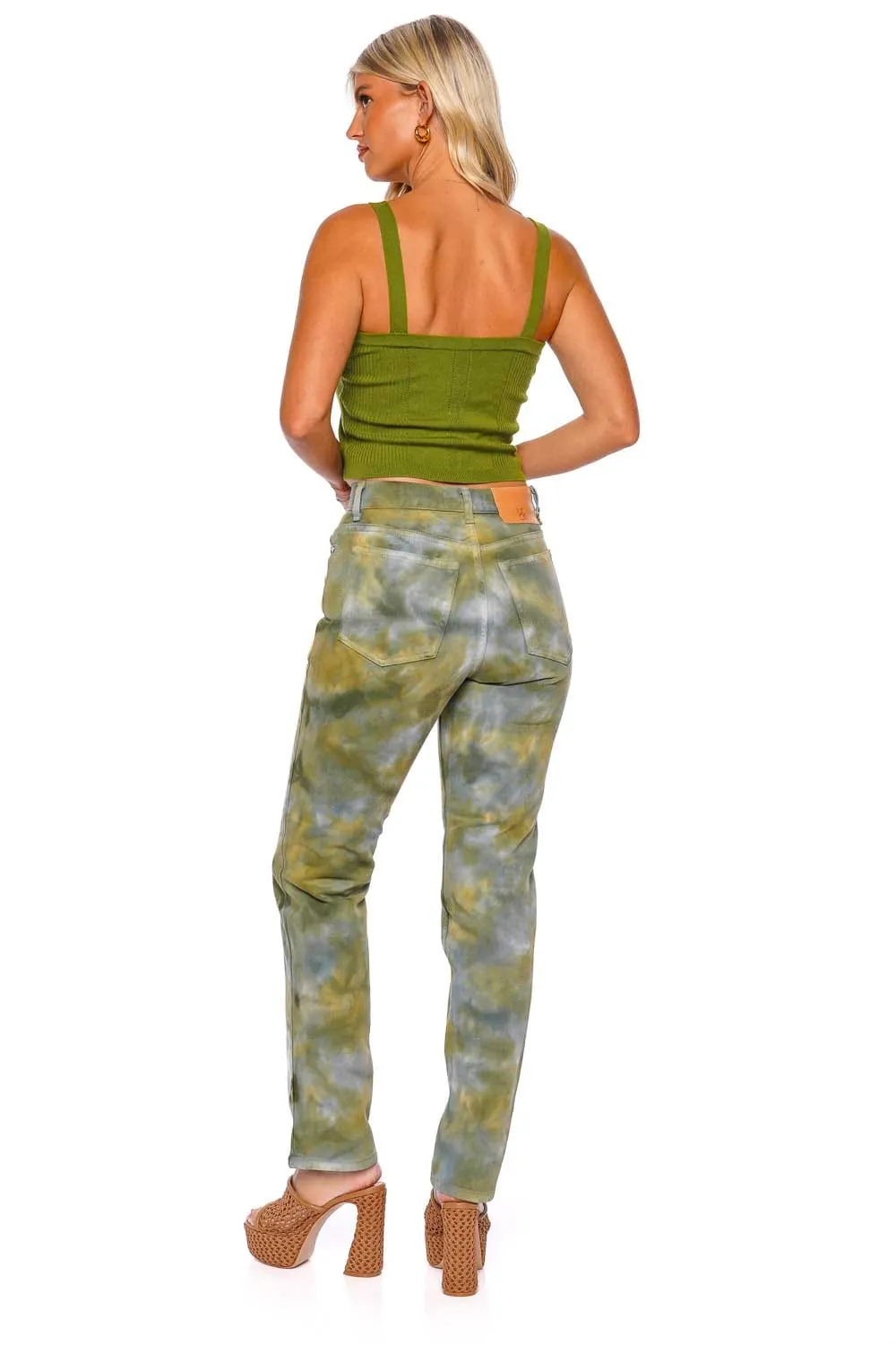 The Agnes Malachite Straight Leg Jeans