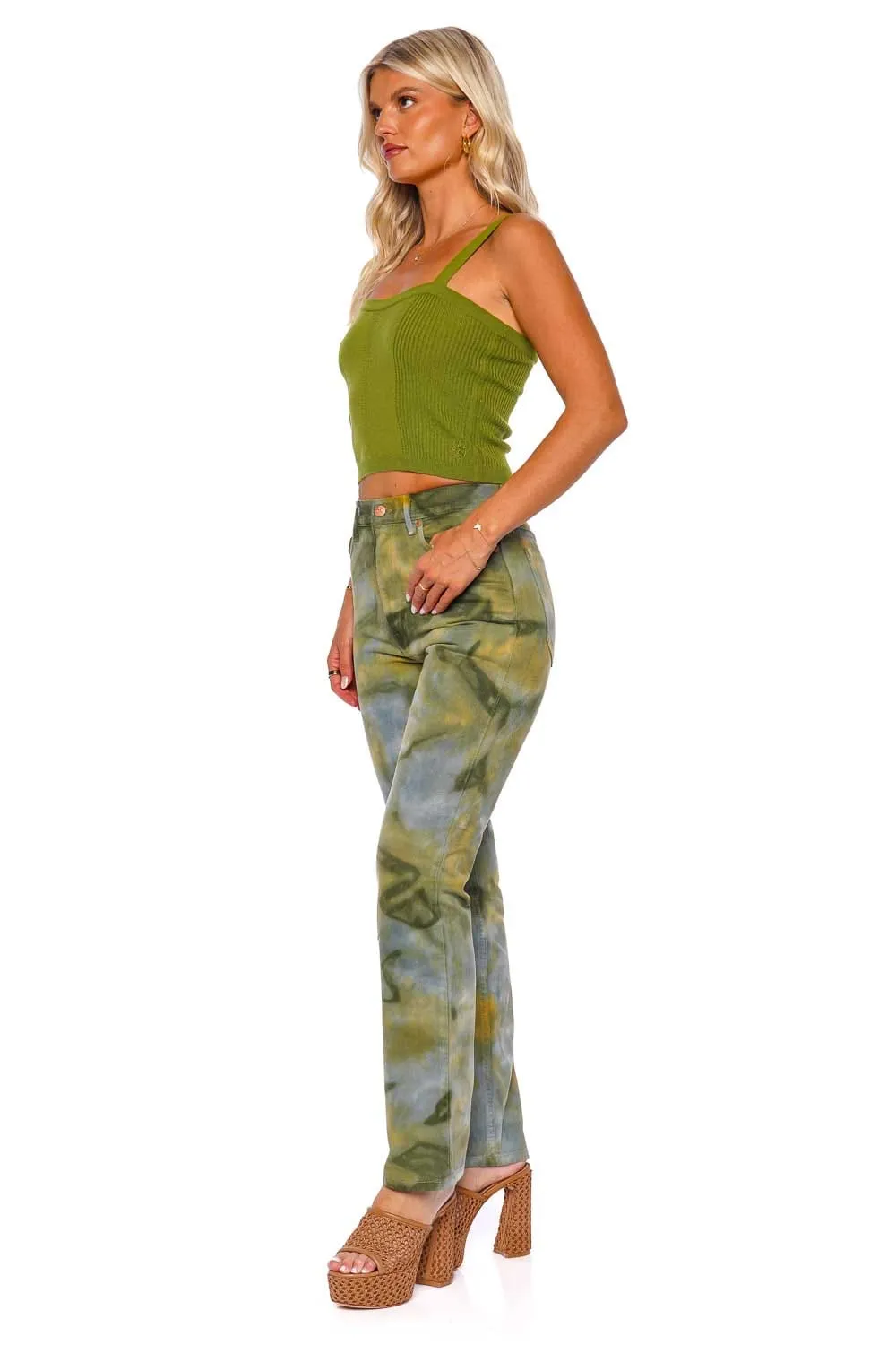 The Agnes Malachite Straight Leg Jeans