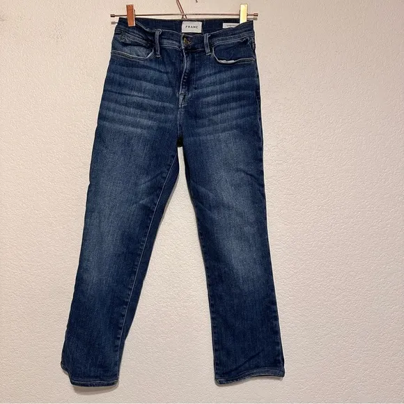 The Frame Denim Le High Straight Jean size 27 Blue Ankle