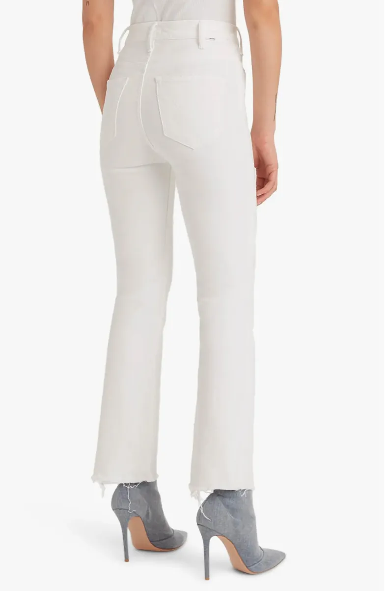 The Hustler High Waist Fray Hem Ankle Bootcut Jeans